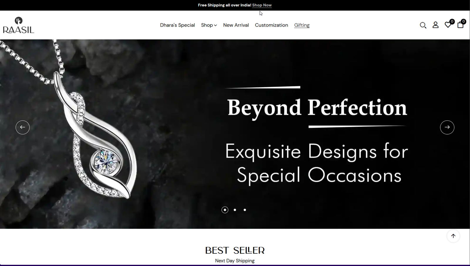 Raasil project website by Enuearth